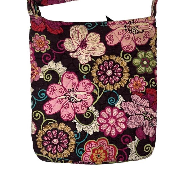 VERA BRADLEY Mod Floral Pink Hipster Crossbody Messenger Bag Floral Quilted - Picture 4 of 16